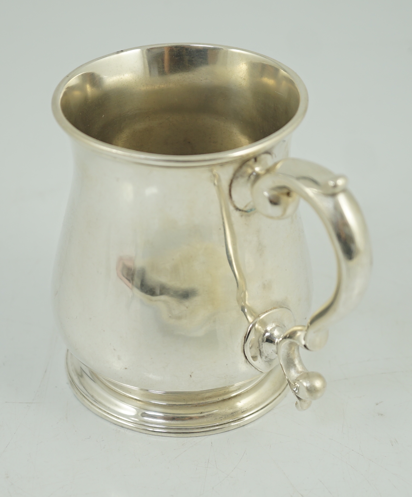 A George II silver baluster small mug, by Richard Bayley